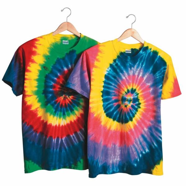 Multi-Color Spiral Tie-Dyed T-Shirt Thumbnail